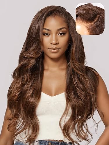 UNICE 22&quot; Glueless Loose Wave Wig #TU153 - Pre Cut Human Hair, Pre Bleached, 150% Density