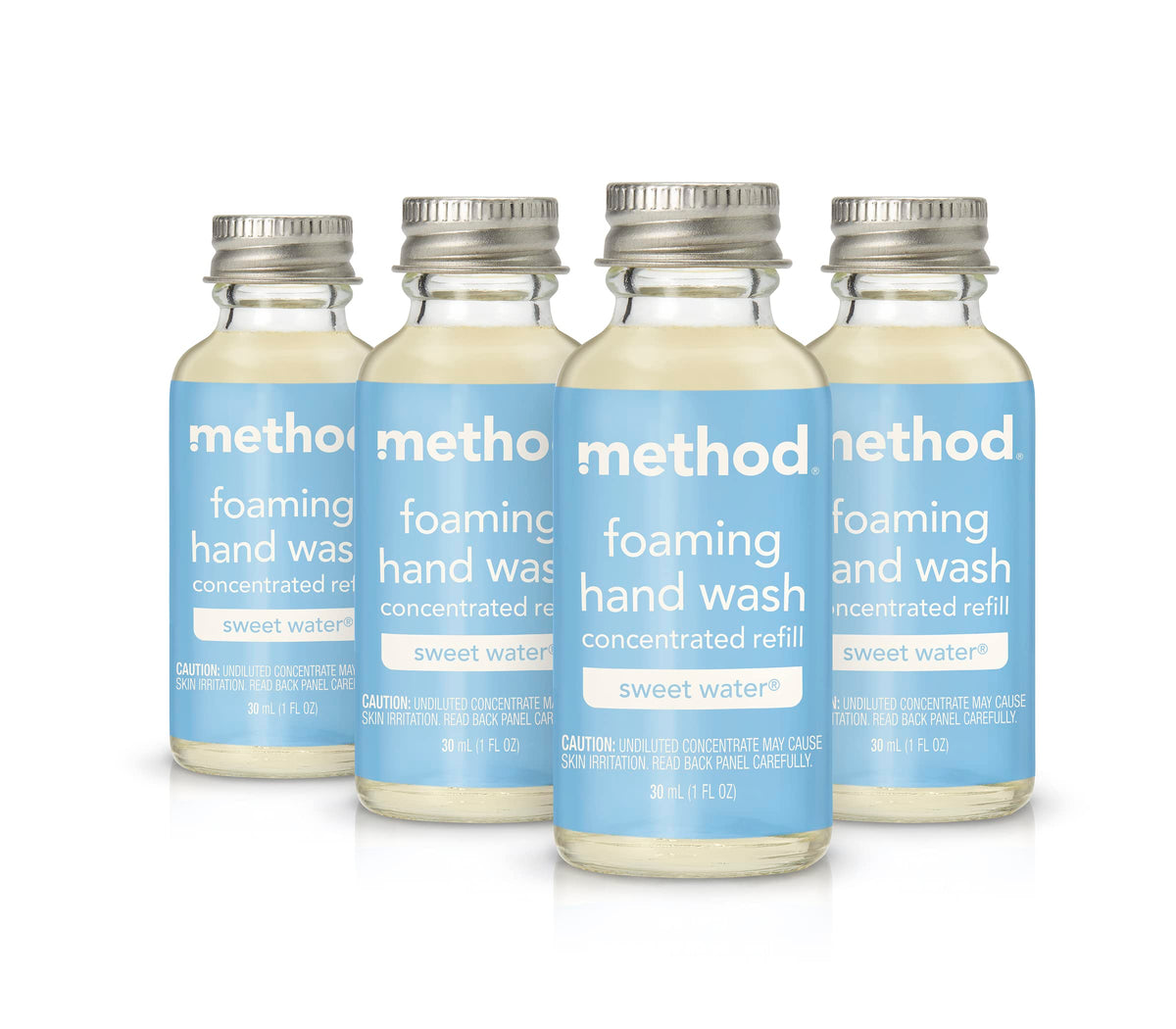 Method Foaming Hand Wash Refills, Sweet Water, 4 Pack Of 1 Fl Oz, Eco-Friendly