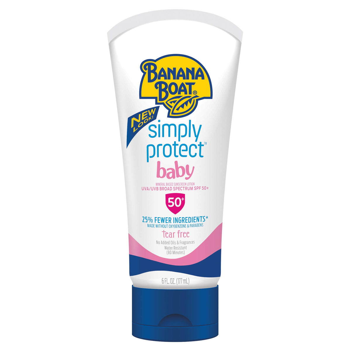 Banana Boat Simply Protect Mineral Sunscreen Lotion For Baby Spf 50+, 6 Fl Oz