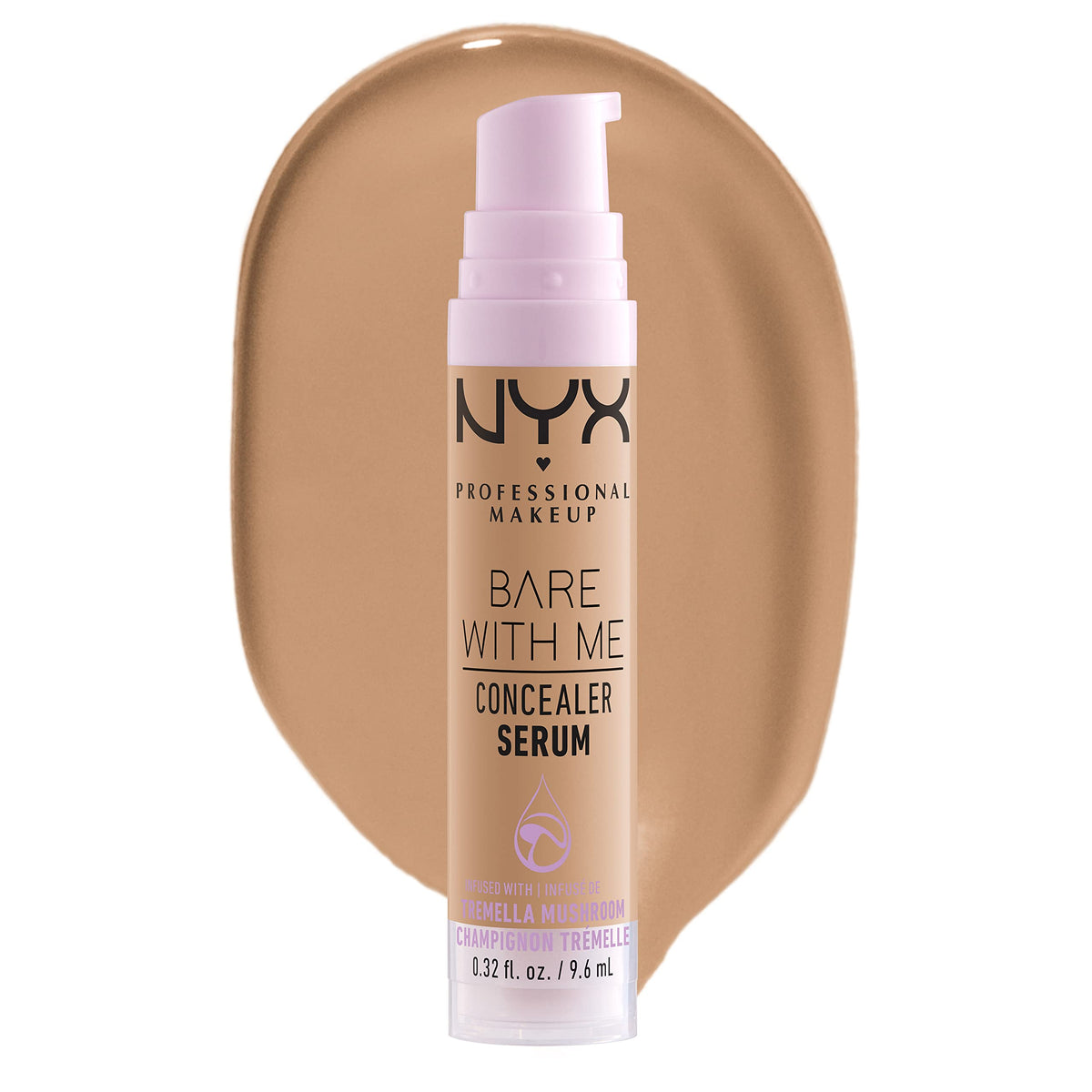 NYX Professional Makeup Bare With Me Concealer Serum, 07 Medium, 9.6ml, Natural Medium Coverage