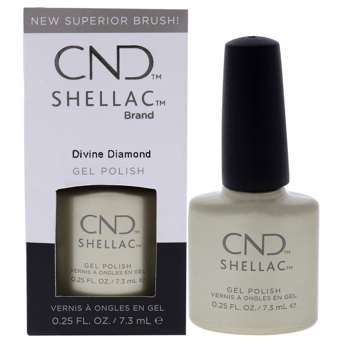 Cnd Shellac Gel Nail Polish, Long-Lasting Gray/Silver Color With Curve-Hugging Brush, 0.25 Fl Oz