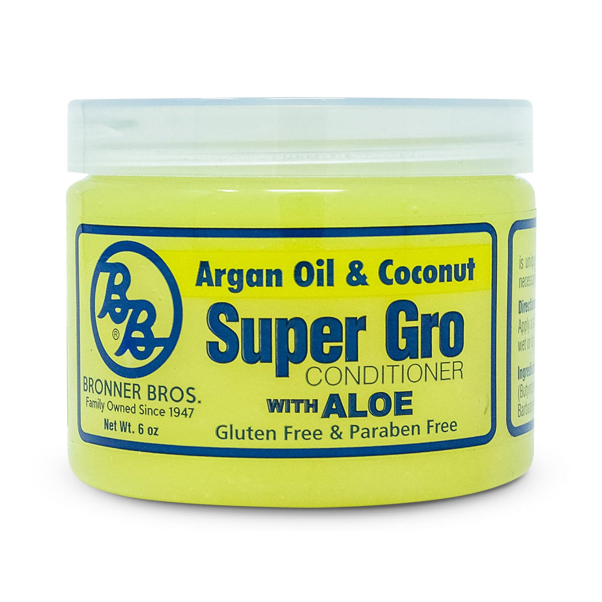 Bronner Bros Argan Oil & Coconut Super Gro Hair Gel - 6 Oz, Moisturizes Dry Itchy Scalp