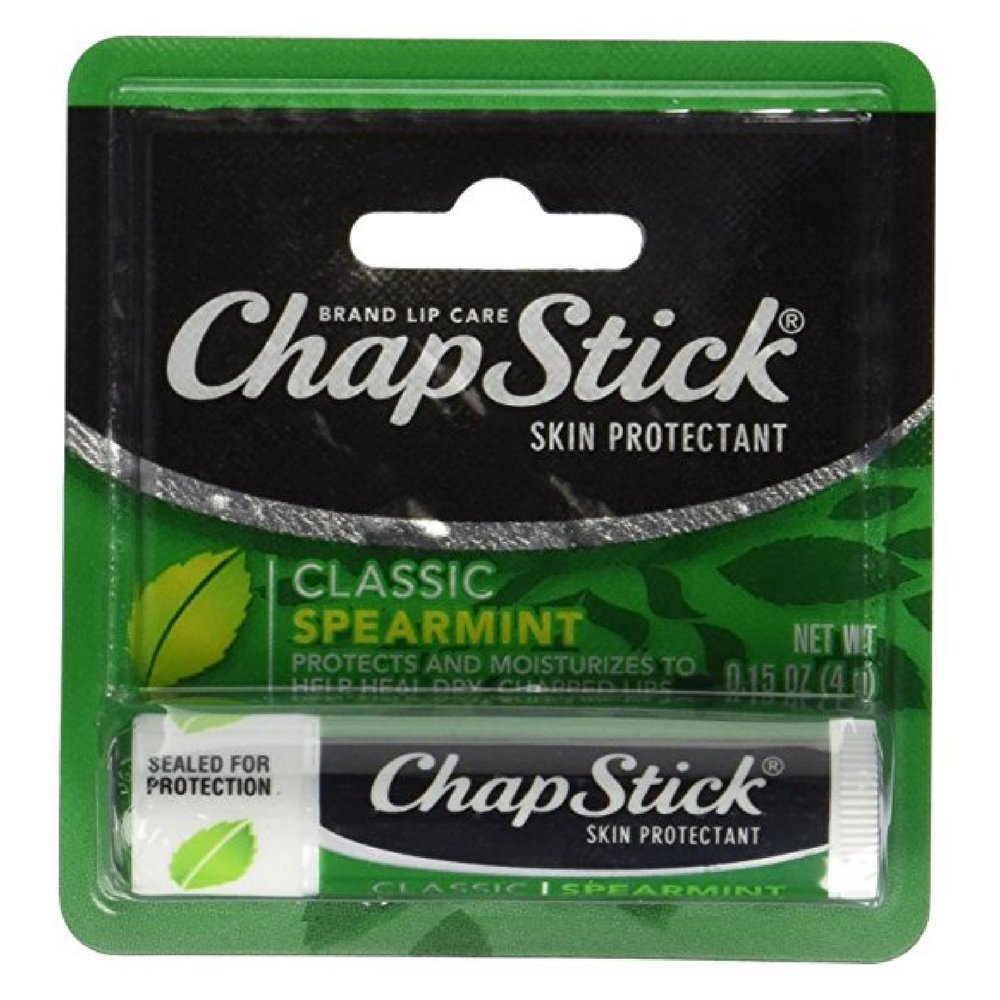 Chapstick Classic Spearmint Lip Balm, Skin Protectant, 0.15 Oz, Pack Of 6