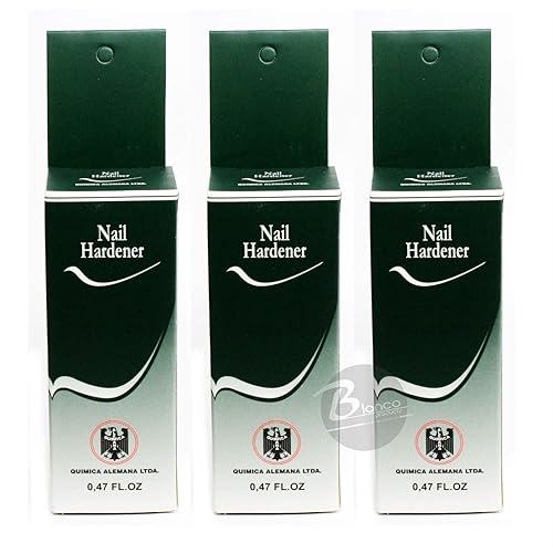 Química Alemana Nail Hardener Treatment - 3 Bottles, 0.47 Fl Oz Each, Strengthener Polish