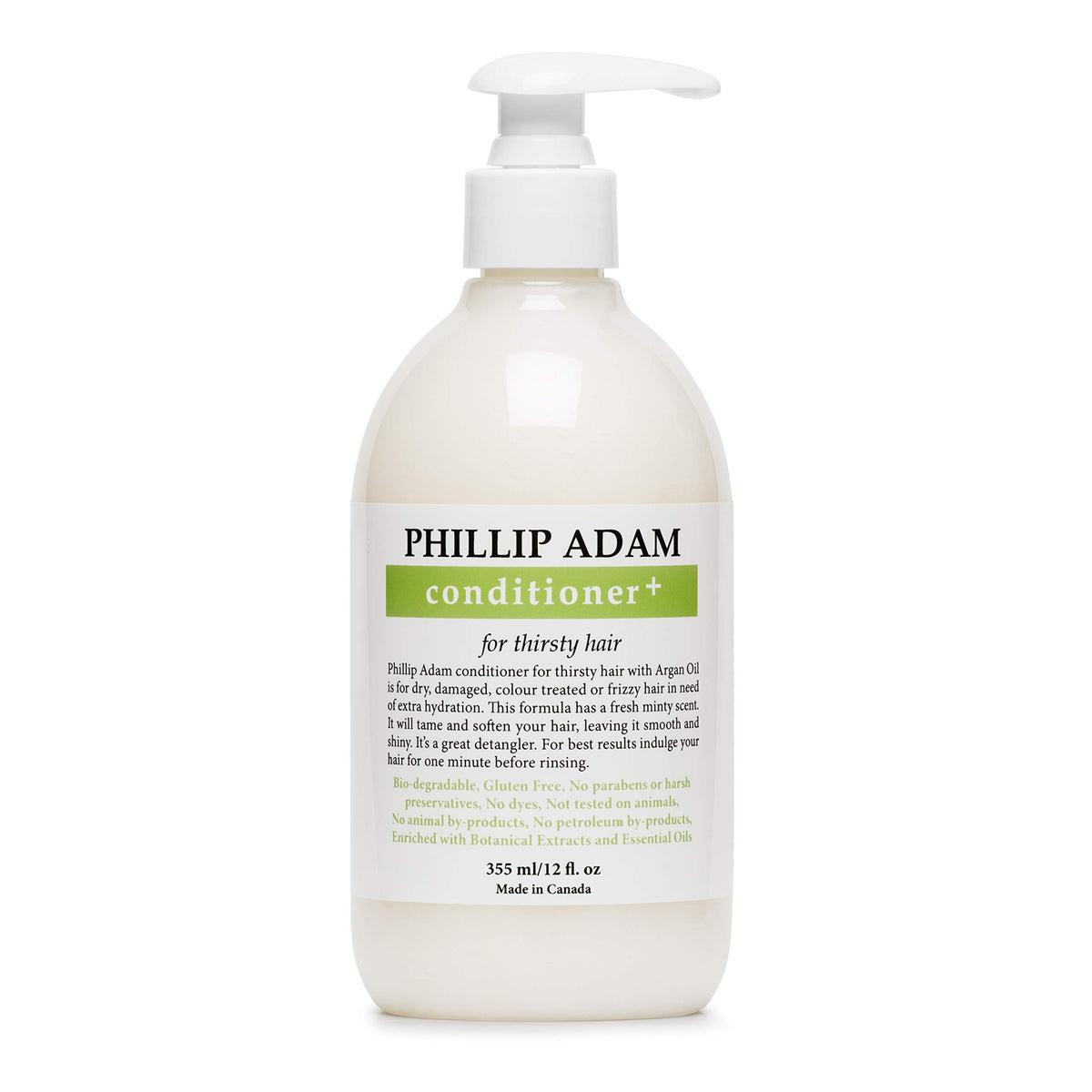 Phillip Adam Thirsty Hair Conditioner - Argan Oil, Moringa & Macadamia - 12 Fl Oz - Vegan,