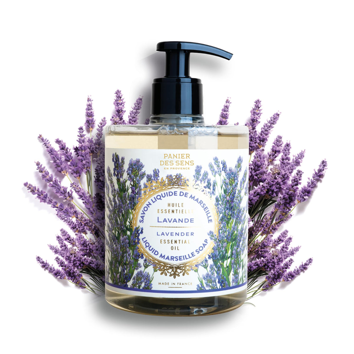 Panier Des Sens Lavender Liquid Hand Soap - Moisturizing, 97% Natural, 16.9 Fl Oz