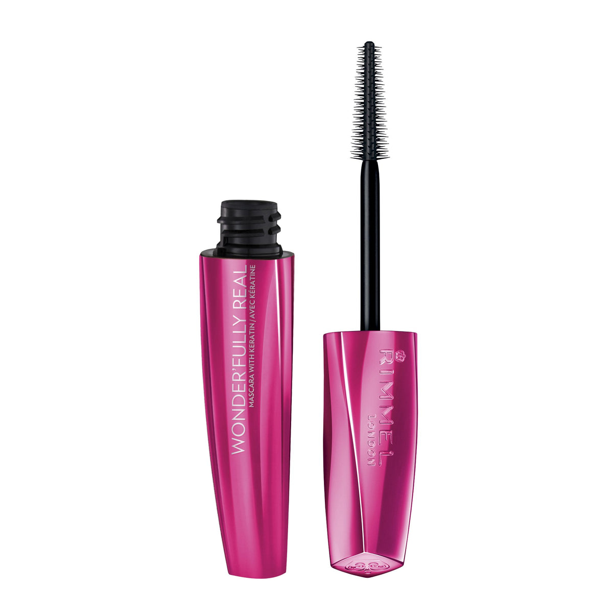 Rimmel Wonder'Fully Real Waterproof Mascara, Black, 0.37 Fl Oz - Long-Lasting Volume