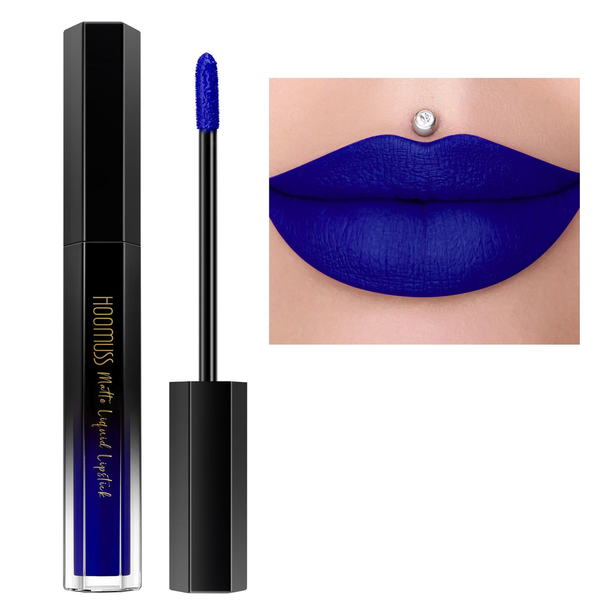 Hoomuss Blue Lipstick - Long Lasting Matte Liquid Lipstick, Non-Transfer, Smudgeproof, 1 Oz