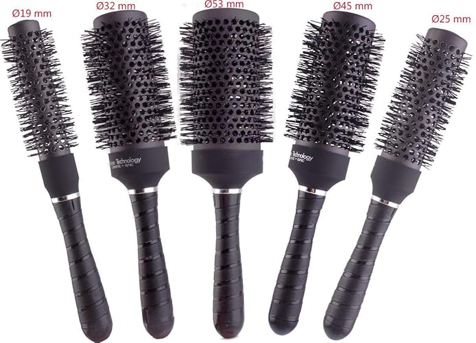 PERFEHAIR Round Thermal Brush Set - 5 Sizes, Nano Ceramic & Ionic Hair Styling Brush