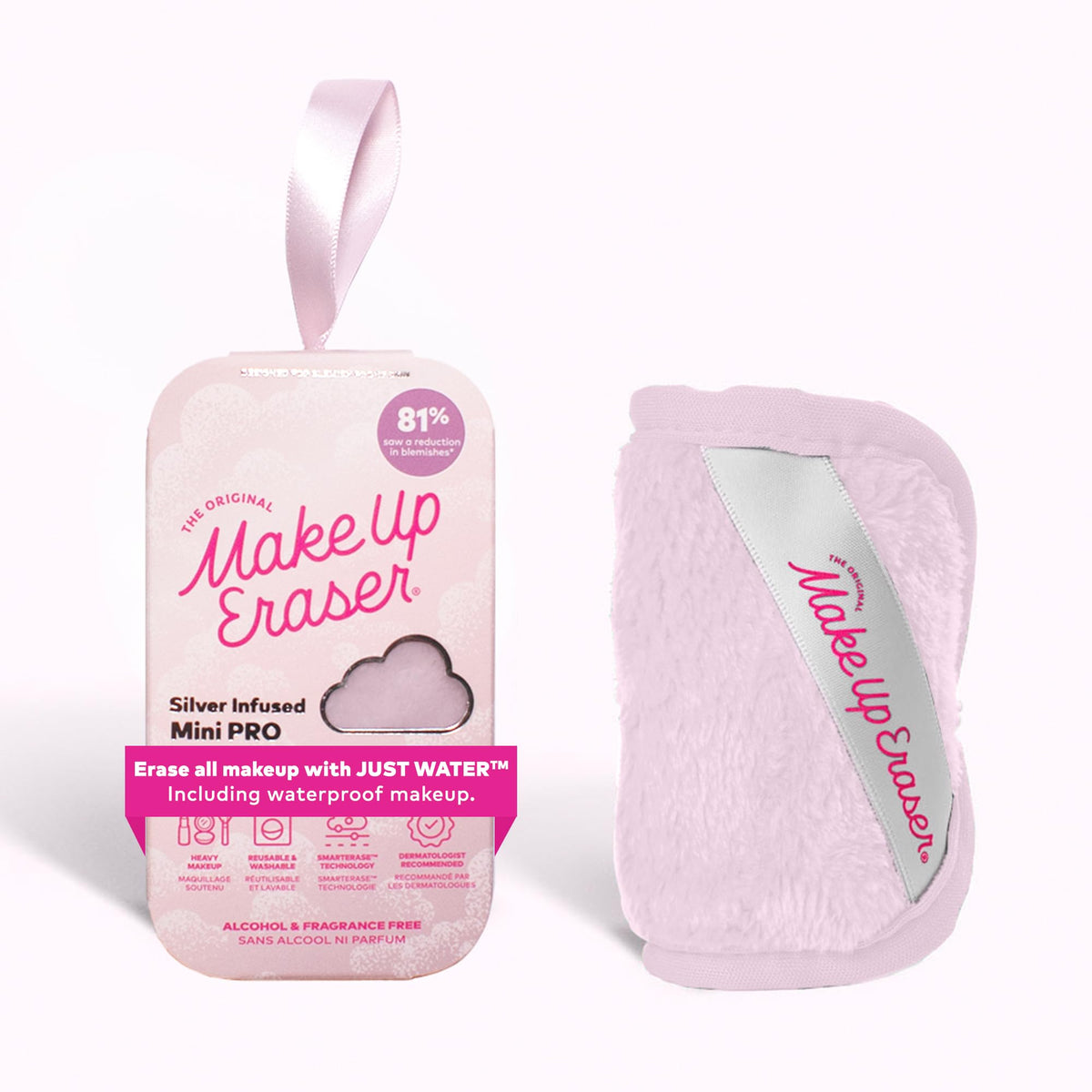 Makeup Eraser Mini Pro - Silver Infused Makeup Remover Cloth, Erases All Makeup With Water, 1Ct.