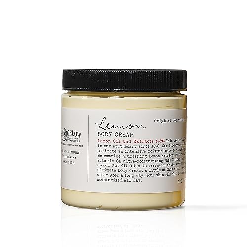 C.O. Bigelow Lemon Body Cream, 8 Oz - Moisturizing With Shea Butter & Kukui Nut Oil For Dry Skin