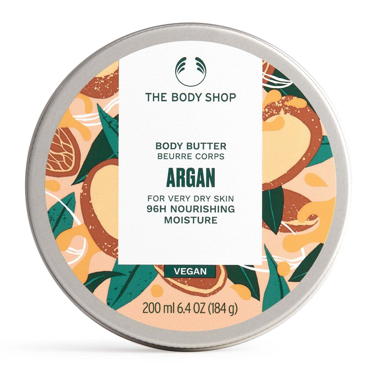 The Body Shop Wild Argan Oil Body Butter, 200Ml - Nourishing & Moisturizing, Orange