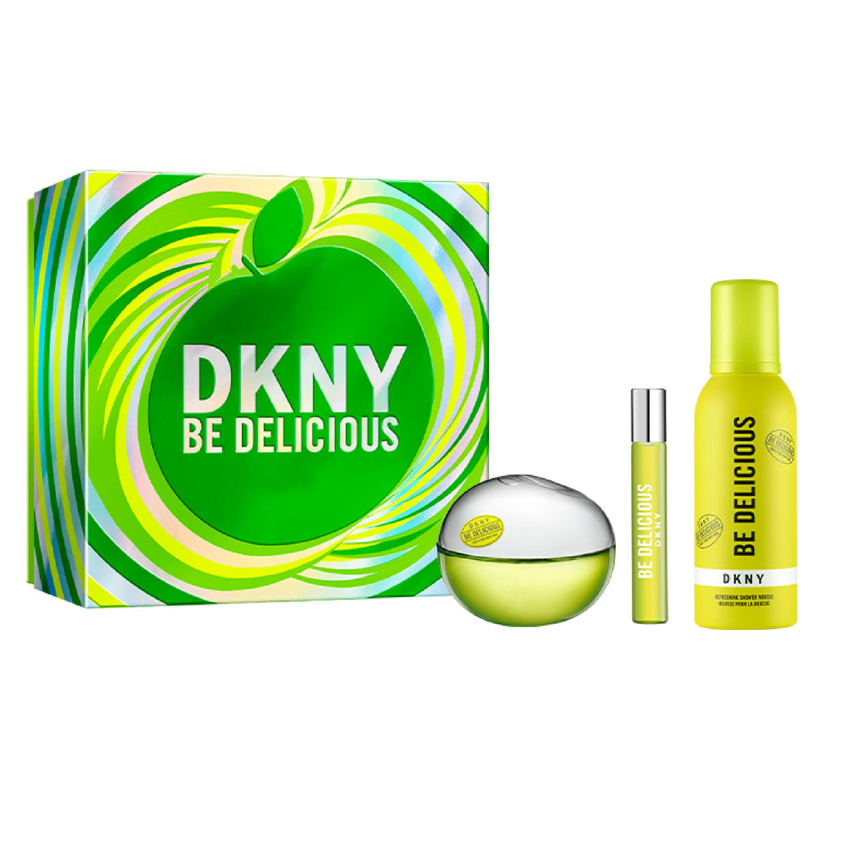 Dkny Be Delicious 3 Piece Gift Set - Eau De Parfum Spray & Shower Mousse For Women