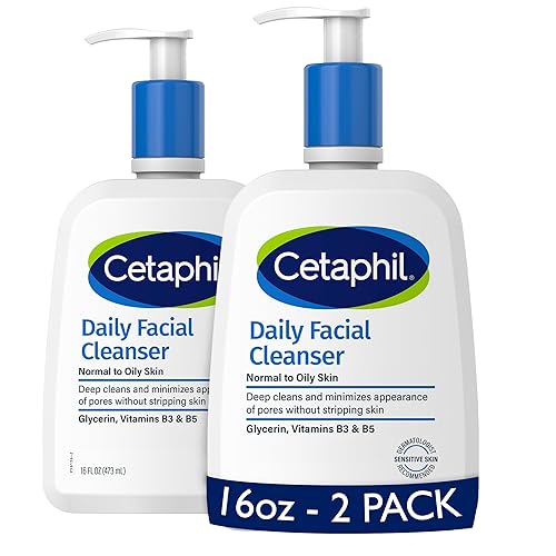 Cetaphil Gentle Foaming Face Wash, Daily Cleanser For Sensitive/Oily Skin, 16 Oz 2 Pack