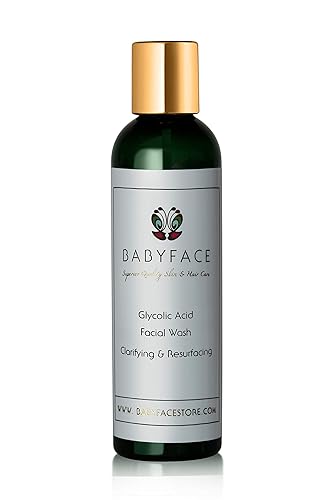 Babyface Glycolic Aha Facial Cleanser - Polishing & Brightening Face Wash, 4.4 Oz.