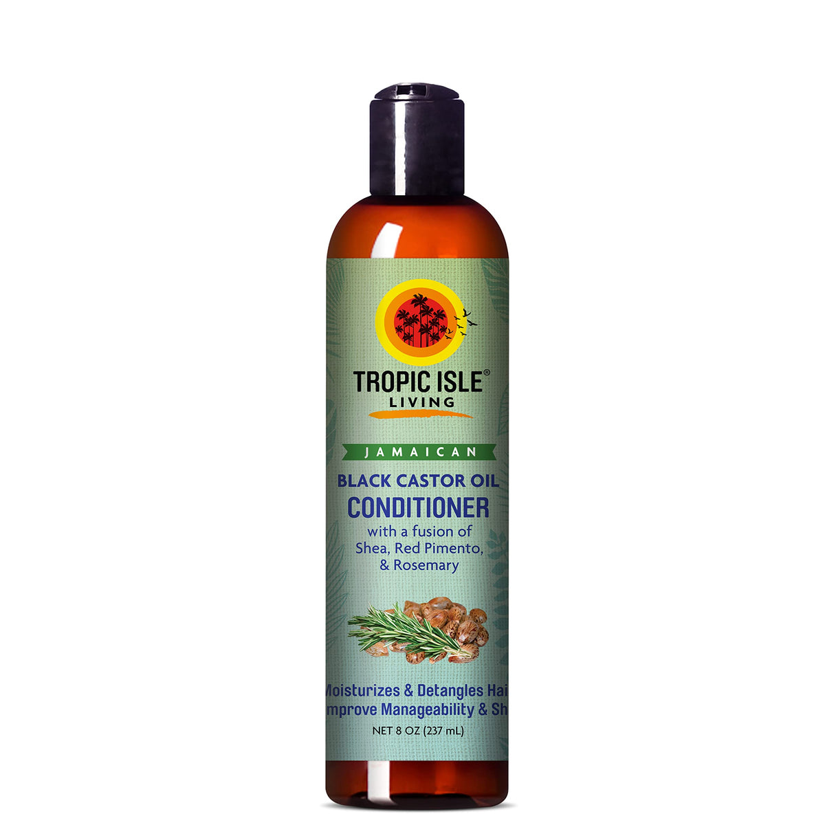 Tropic Isle Living Jamaican Black Castor Oil Conditioner, 8 oz for Dry & Damaged Hair