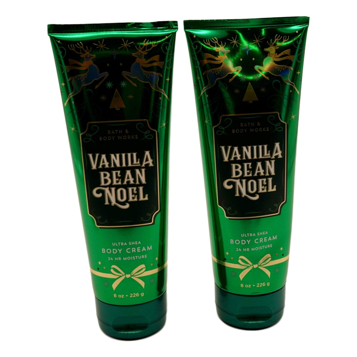 Bath & Body Works Vanilla Bean Noel Ultra Shea Body Cream 2 Pack, 8 Oz Each