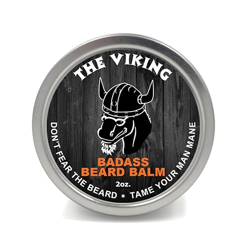 Badass Beard Care Balm - The Viking Scent, 2Oz - All Natural, Softens Beard & Mustache