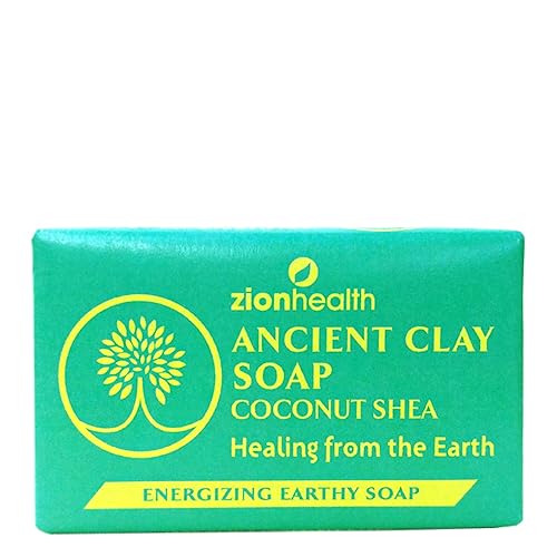 Adama Minerals Ancient Clay Coconut Shea Soap - 100% Natural Vegan, 6Oz