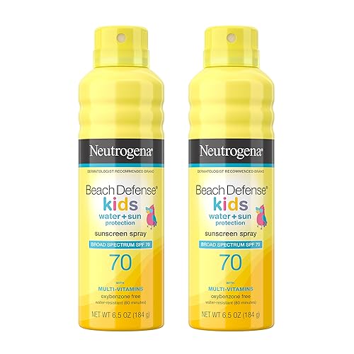 Neutrogena Beach Defense Kids Sunscreen Spray, Spf 70, Water-Resistant, Oxybenzone-Free, 6