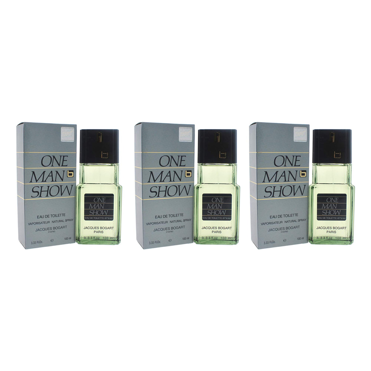 One Man Show By Jacques Bogart Eau De Toilette Spray 3.3 Oz - Pack Of 3 For Men