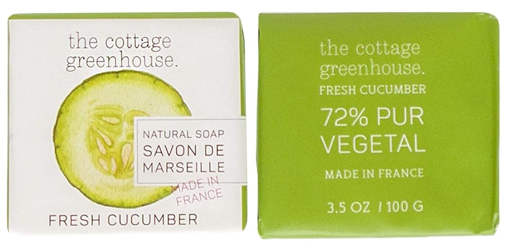 The Cottage Greenhouse Fresh Cucumber Soap - 7 Ounce Hydrating Bar Soap