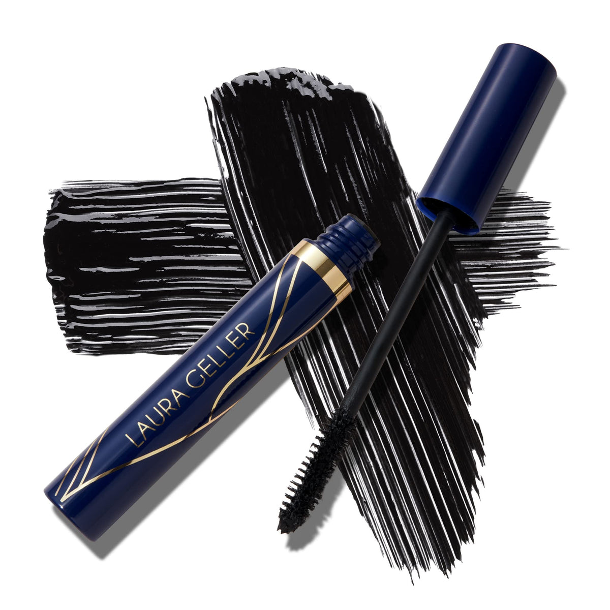 Laura Geller New York Always There Waterproof Mascara, Black - Lengthening & Volumizing 0.37 Oz