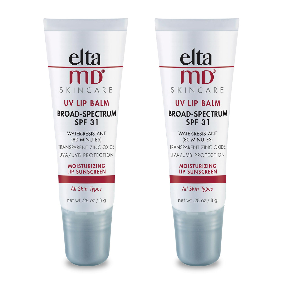 Eltamd Uv Lip Balm Sunscreen Spf 36 - Moisturizing, Water-Resistant, 2 Pack, Clear