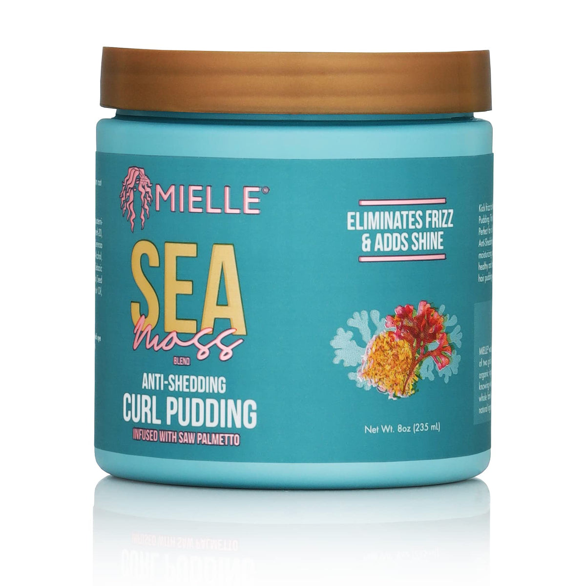 Mielle Organics Sea Moss Anti-Shedding Curl Pudding - 8 Fl Oz Moisturizing Hair Cream