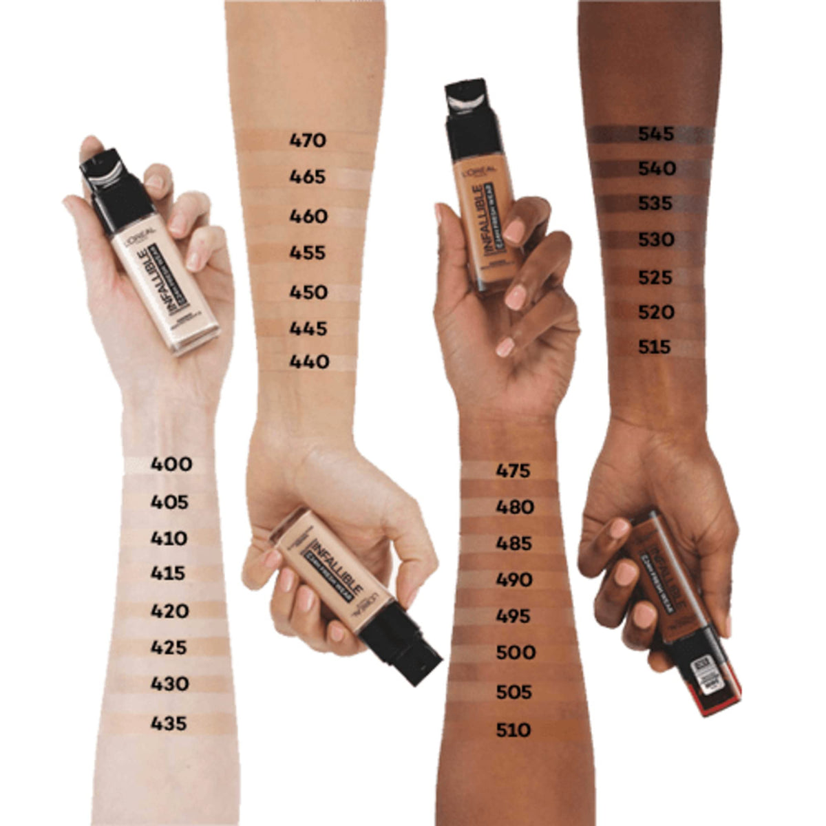 L’Oréal Paris Infallible 24HR Fresh Wear Foundation, Sienna, 1 Fl Oz - Long-lasting Coverage