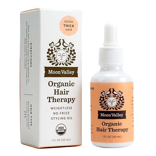 Moon Valley Organics Hair Therapy - Extra Thick Hair, Mct Oil, Jojoba & Argan Oils, Reduce Frizz