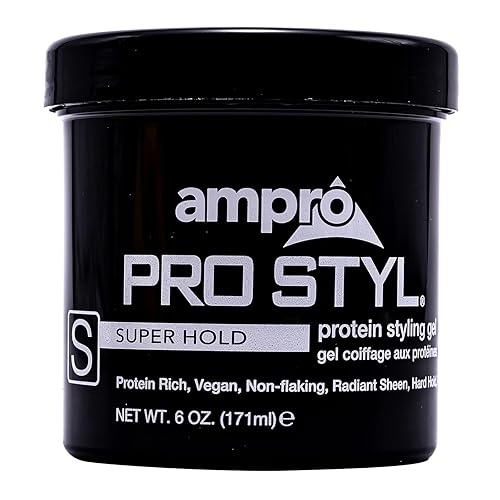 AmPro Pro Styl Styling Gel - Super Hold, Non-Flaking, Alcohol-Free, Vegan - 6 oz