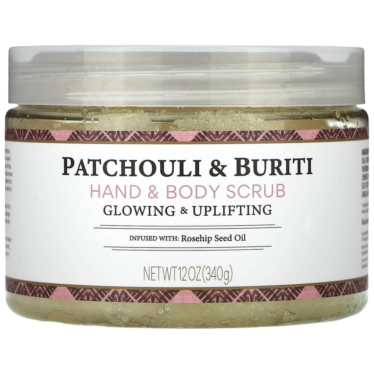 Nubian Heritage Body Scrub - Patchouli & Buriti, 12 Oz Exfoliating Skin Polish With Rosehip Oil