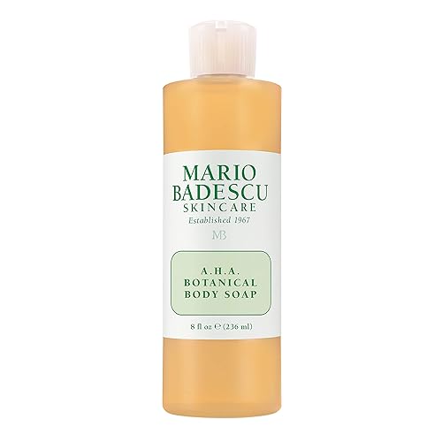 Mario Badescu Aha Botanical Body Wash, Glycolic Acid & Fruit Enzymes, 8 Fl Oz