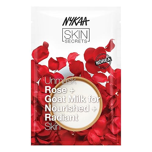 Nykaa Naturals Anti-Aging Bubble Sheet Mask With Rose & Goat Milk - Nourishing & Moisturizing 0.67 Oz