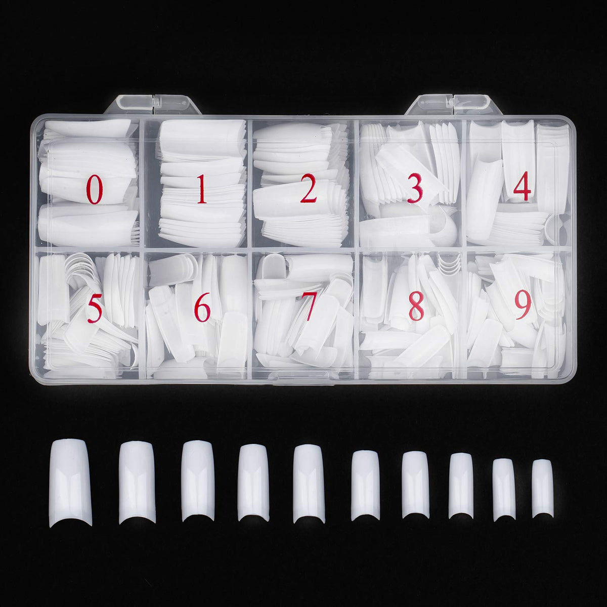 Beuniar 500Pcs White Acrylic Nail Tips - French False Tips For Manicure & Diy Nail Art