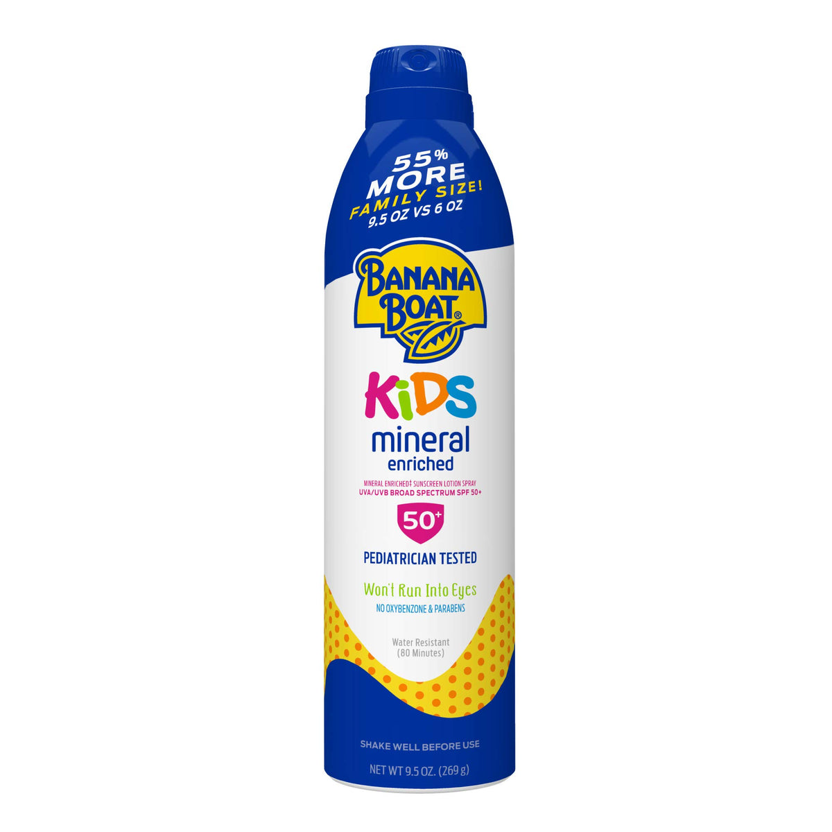 Banana Boat Kids Spf 50+ Mineral Sunscreen, 9.5 Oz - Broad Spectrum Protection