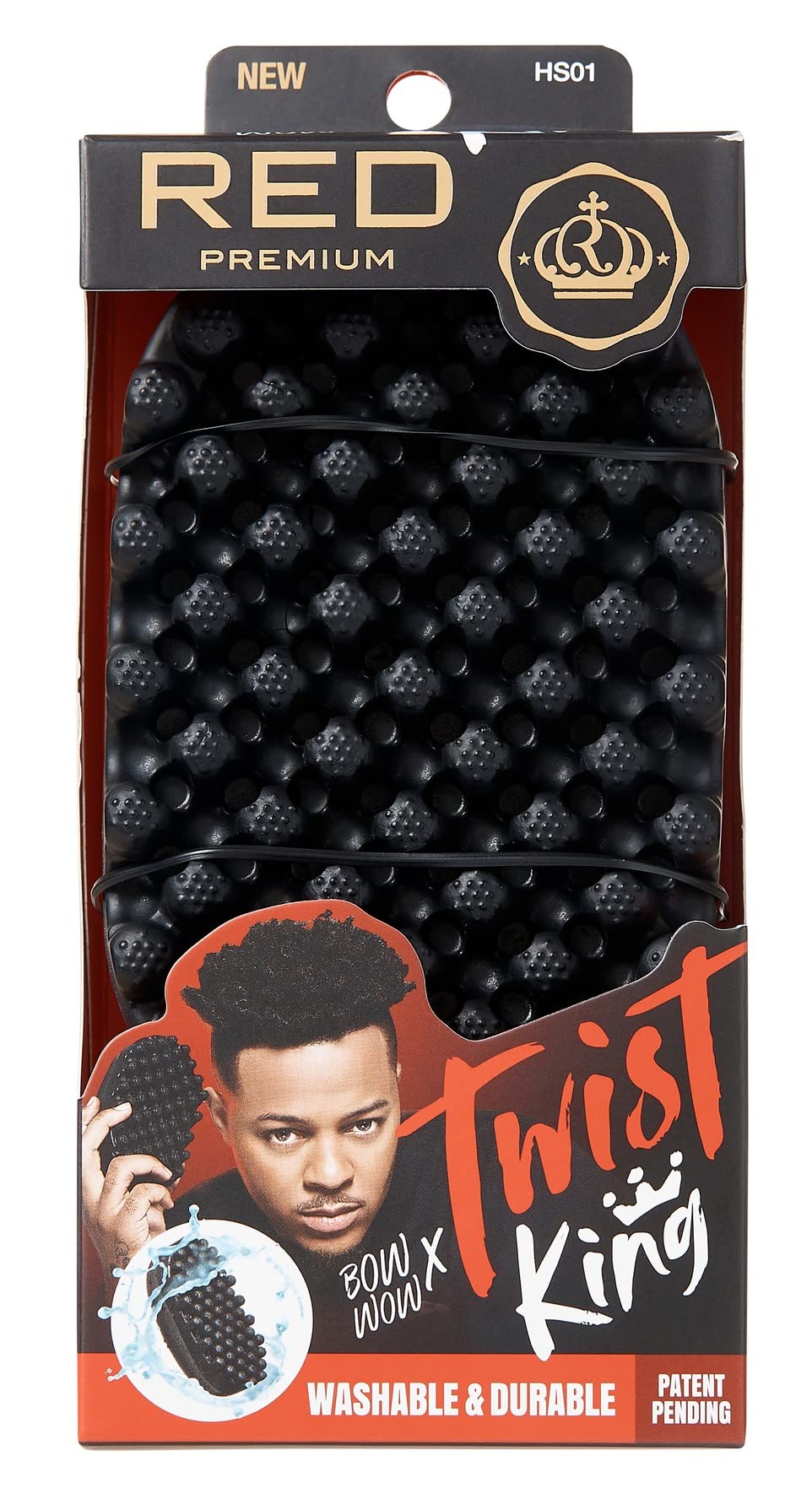 Kiss Red Bow Wow X Premium Twist King Hair Accessories, Pack Of 6, Plastic & Rubber