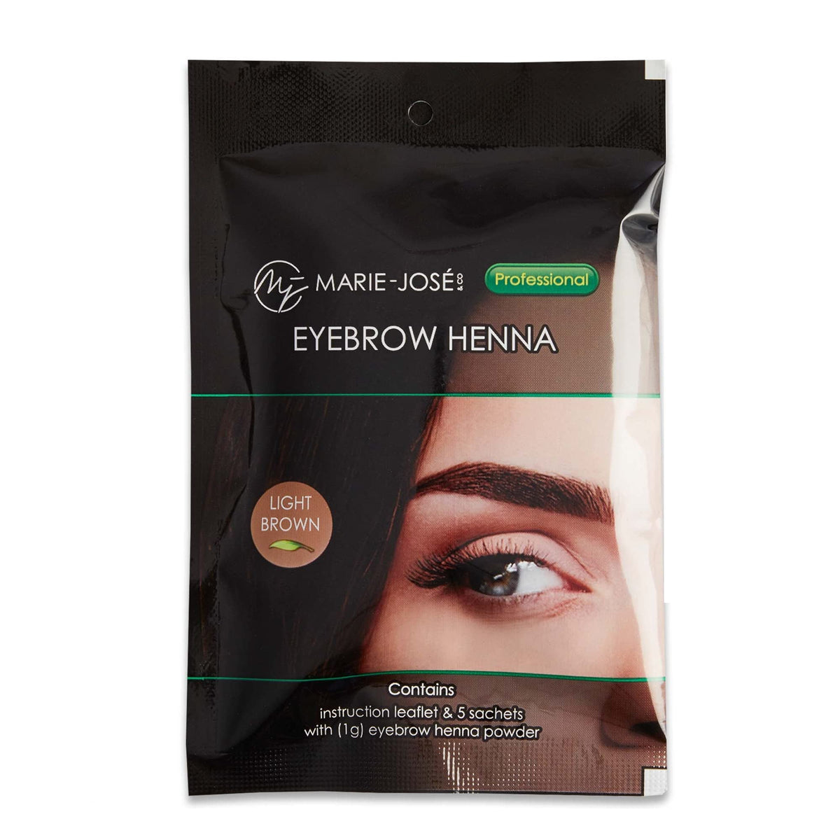 Marie-José & Co Light Brown Henna Eyebrow Dye - Long-Lasting, Water & Smudge Proof, 5