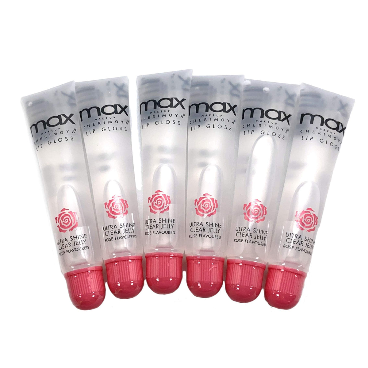 Cherimoya 6-Pack MAX Lip Polish with Rose Oil - Hydrating Makeup for Smooth Lips