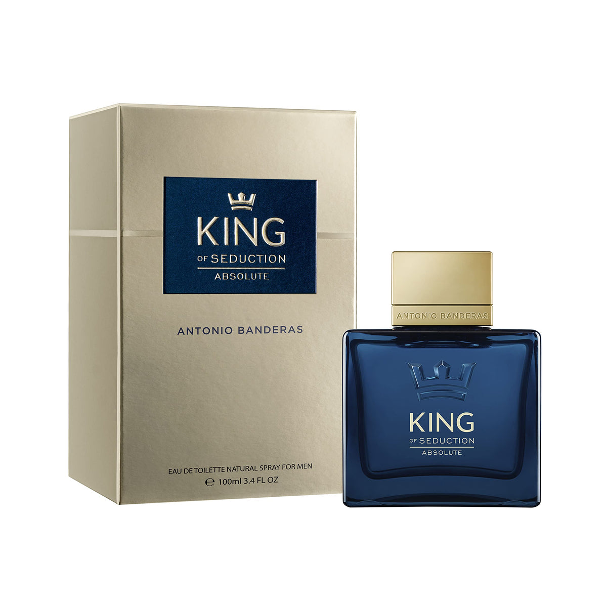 Banderas King Of Seduction Absolute Eau De Toilette For Men, 3.4 Fl Oz - Long Lasting, Woody Notes