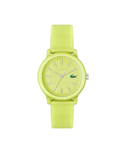 Lacoste Women'S Tr90 Quartz Watch, Bright Yellow Rubber Strap, Model 2001316