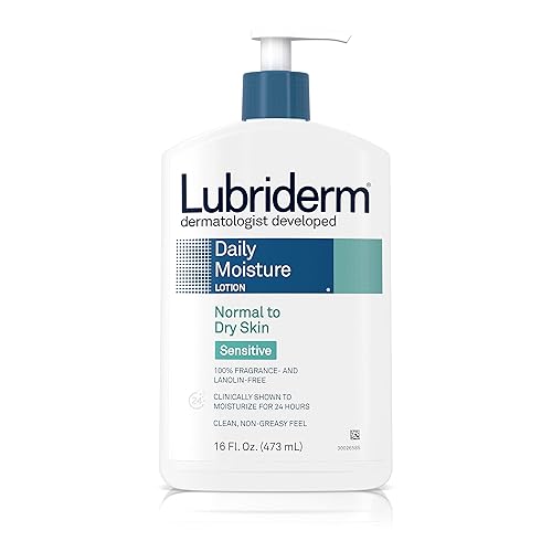 Lubriderm Daily Moisture Body Lotion, Unscented, 16 Fl. Oz For Sensitive Dry Skin