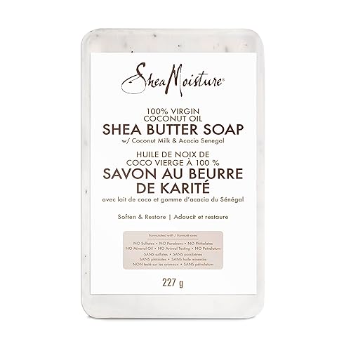 Sheamoisture Shea Butter Bar Soap With 100% Virgin Coconut Oil - 8 Oz, Cruelty-Free Skin Care