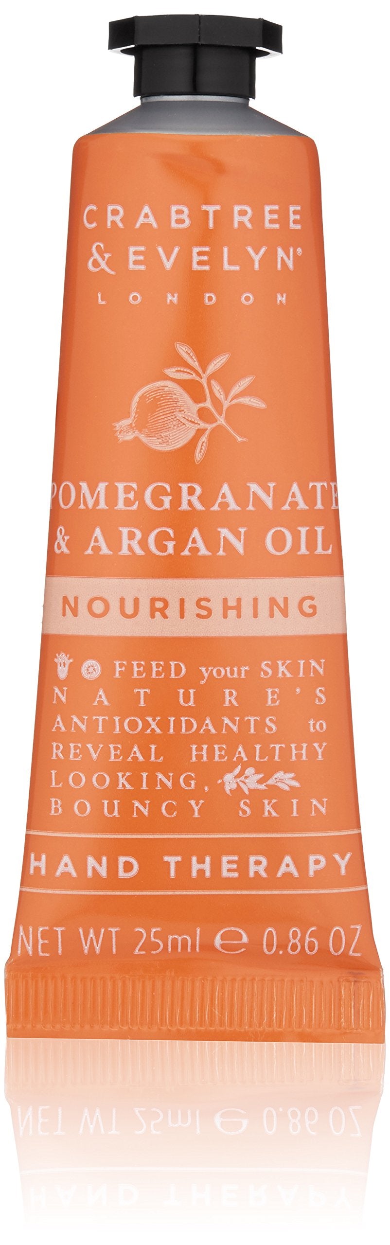 Crabtree & Evelyn Hand Cream Therapy, Pomegranate & Argan Oil, 0.86 Oz, Nourishing Moisturizer