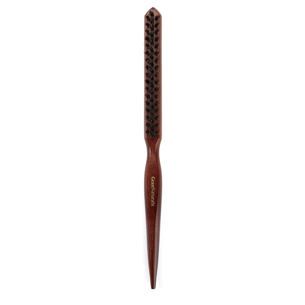 GranNaturals Boar Bristle Hair Brush - Teasing Comb for Volume, Edge Control & Styling Fine Hair