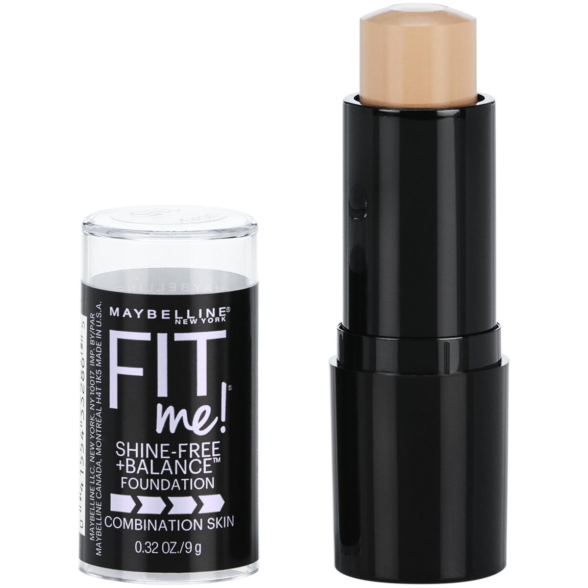 Maybelline Fit Me Foundation Stick, Ivory - Shine-Free Matte Coverage Makeup, 1 Count