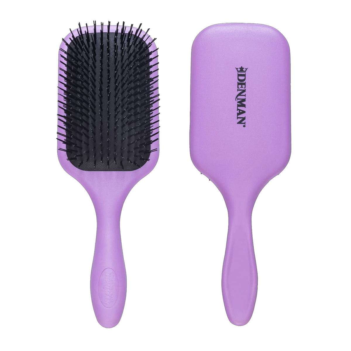 Denman Tangle Tamer Ultra Violet Detangling Brush For Curly & Natural Hair, Wet & Dry Use