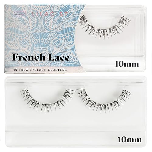 Lilac St French Lace 10Mm Faux Eyelash Clusters - Lightweight, Cruelty-Free, Vegan, Diy Wisps