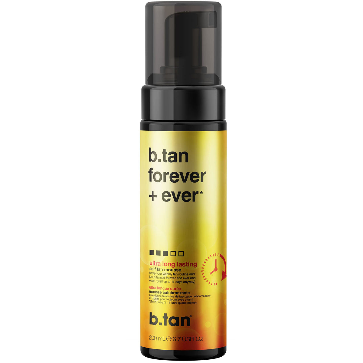 btan Ultra Long Lasting Self Tanner  Forever  Ever  Lasts Up to 11 Days  Fast Self Tanning  1 Hour Sunless Tanner Mousse  No 